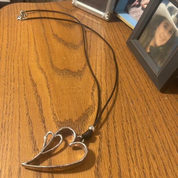 Vintage Gorgeous rope Heart Pendant Necklace 24” Y2K - Picture 4 of 4